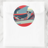 IK BEN RIDIN MET BIDEN RONDE STICKER (Tas)