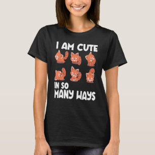 Ik ben schattig in zoveel opzichten Red Panda Red T-shirt