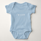 Ik ben Schattige Blue Baby Boy Romper (Voorkant)