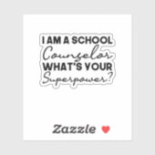 Ik ben schooladviseur wat is je Superpower? Sticker (Vel)