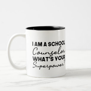 Ik ben schooladviseur wat is je Superpower? Tweekleurige Koffiemok
