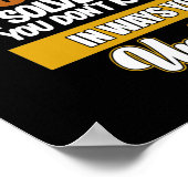 Ik ben schoolbewaarder-Caretaker Janitor Appreciat Poster (Hoek)