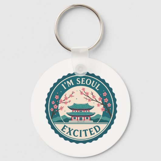 Ik ben Seoul enthousiast over Korea Sleutelhanger (Achterkant)
