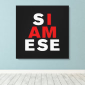 IK BEN SIAMEES CANVAS AFDRUK (Insitu (Houten vloer))