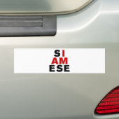 IK BEN SIAMESE BUMPERSTICKER (Op auto)