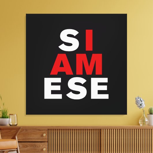 IK BEN SIAMESE CANVAS AFDRUK (Insitu (Woonkamer))