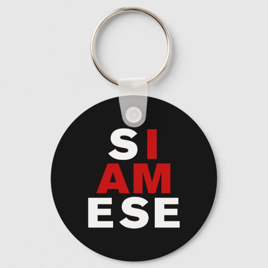 IK BEN SIAMESE SLEUTELHANGER (Voorkant)