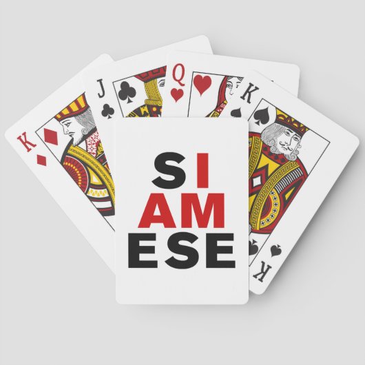 IK BEN SIAMESE SPEELKAARTEN (Achterkant)