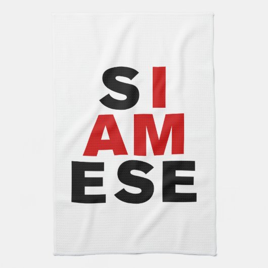 IK BEN SIAMESE THEEDOEK (Verticaal)