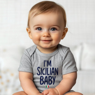 "Ik ben Siciliaans Baby" Grappige trots van Sicili Romper