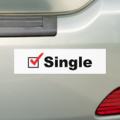 Ik ben single en available bumpersticker (Op auto)