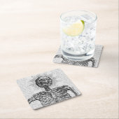 +[ IK BEN SKELET! ]+ VIERKANTE KARTONNEN ONDERZETTER (Insitu)