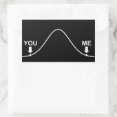 Ik ben slim rechthoekige sticker (Tas)