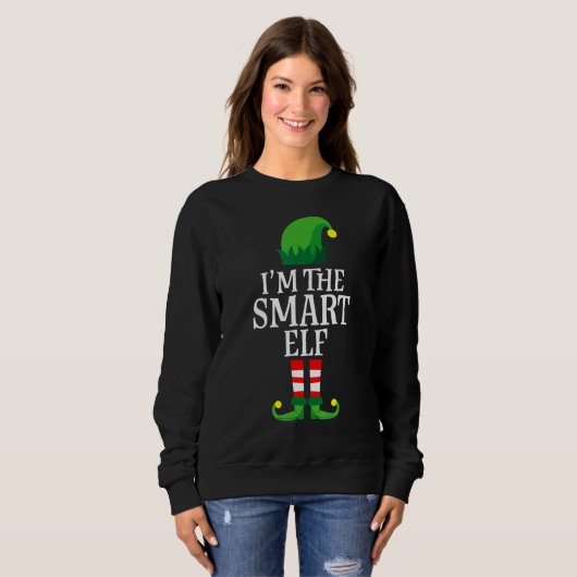 Ik ben Sm Elf Kerstapparel Brainy Elf Matchi Trui (Voorkant volledig)