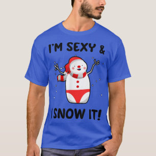 Ik ben sneeuw en ik sneeuw het kerstsneeuwman t-shirt