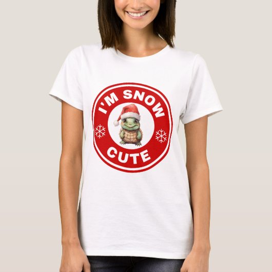 Ik ben sneeuw Schattige Snapping Turtle T-shirt (Voorkant)