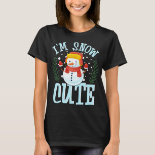 Ik ben Sneeuw Schattigee Wintertijd Weer Sneeuwman T-shirt