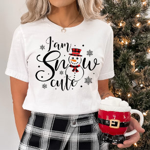 Ik ben Snow Cute Fun Winter Snowman Holiday T-shirt