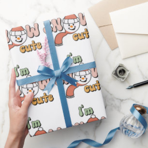 Ik ben Snow Man Cute Cadeaupapier