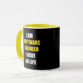 Ik ben software engineer. Ik heb geen leven Mok (Voorkant links)