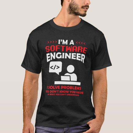 Ik ben softwareontwikkelaar van software engineer t-shirt (Voorkant)