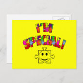 Ik ben speciaal. Autistisch bewustzijn Briefkaart (Voorkant / Achterkant)