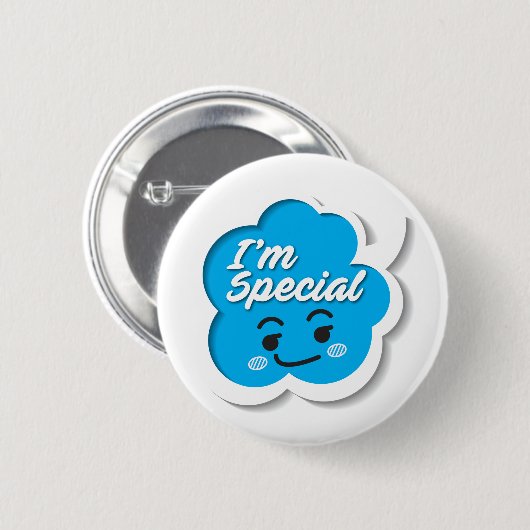 Ik ben speciaal ronde button 5,7 cm (Voorkant /achterkant)