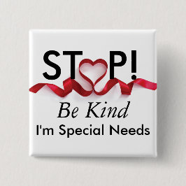 Ik ben speciale behoeften vierkante button 5,1 cm