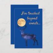 Ik ben sprakeloos geroerd bedankkaart (Voorkant / Achterkant)
