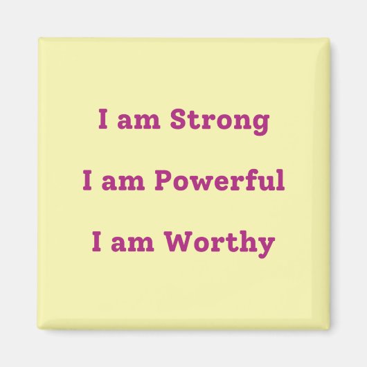 Ik ben ... Square Magnet Magneet (Voorkant)