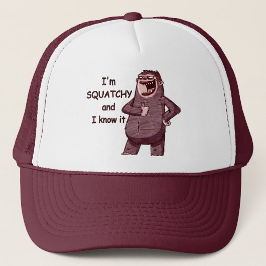 IK BEN SQUATCHY EN IK WEET HET - grappige Bigfoot  Trucker Pet (Voorkant)