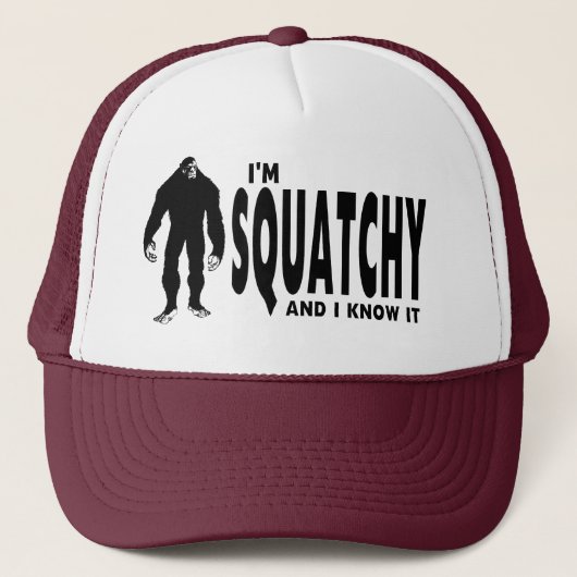 Ik ben Squatchy... En ik weet het! Trucker Pet (Voorkant)