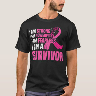 Ik ben sterk krachtig roze borstkanker S T-shirt