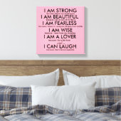 IK BEN STERK POSTER CANVAS AFDRUK (Insitu (Slaapkamer))