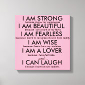 IK BEN STERK POSTER CANVAS AFDRUK (Voorkant)