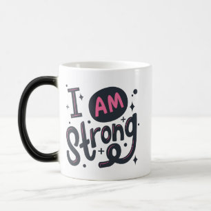 Ik ben Sterke Motivatie Typography Design Magische Mok
