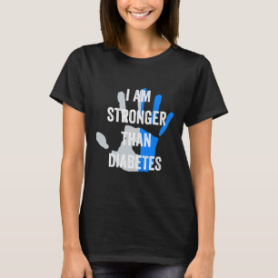 Ik ben sterker dan diabetes - Schattige type 1 dia T-shirt