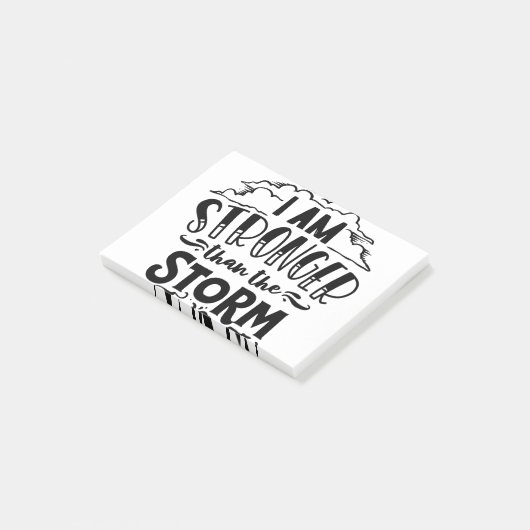 Ik ben sterker dan het Storm Post-it® Notes (Schuin)