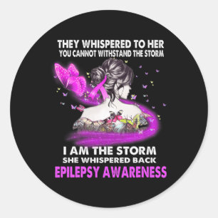 Ik ben Storm Epilepsy Bewustheid Ronde Sticker