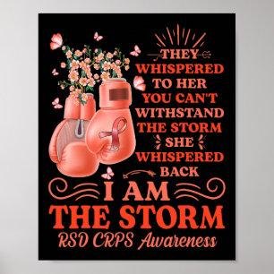 Ik ben storm RSD CRPS Awareness Boxing Glove Bu Poster