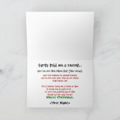 Ik ben stout geweest... Santa's Naughty & Nice Lis Feestdagen Kaart (Binnen)