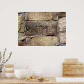 "Ik ben Stuck" een andere steen in de muur Poster (Keuken)