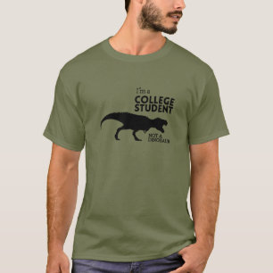 Ik ben student, geen dinosaurus t-shirt