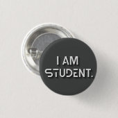 Ik ben student rond ronde button 3,2 cm (Voorkant /achterkant)