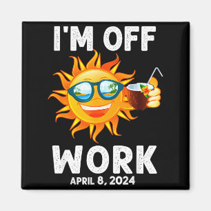 Ik ben T-shirt Zonne-eclips Zon Niet Aan Het Werk Magneet