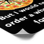 Ik ben Tanka Jahari Funny Pizza Lover Poster (Hoek)