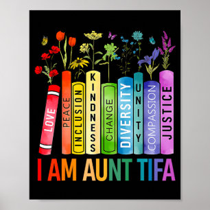 Ik Ben Tante Tifa Mensenrechten Bloemige Vrouwen M Poster