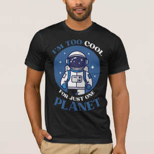 Ik ben te cool voor slechts één planeet Fun astron T-shirt