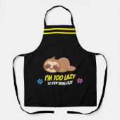 IK BEN TE LAZY | Cute Slaping Sjabloon Schort (Voorkant)