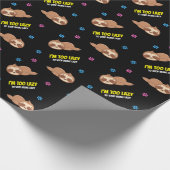 IK BEN TE LUIL | Cute Slaapdier Sjabloon Cadeaupapier (Hoek)